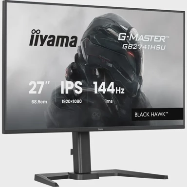 IIYAMA Gaming monitor G-Master GB2741HSU-B1 Black Hawk, 27", crni (mat), FullHD, IPS, HDMI, DP, FreeSync, USB hub, podesiva visina, 144 Hz